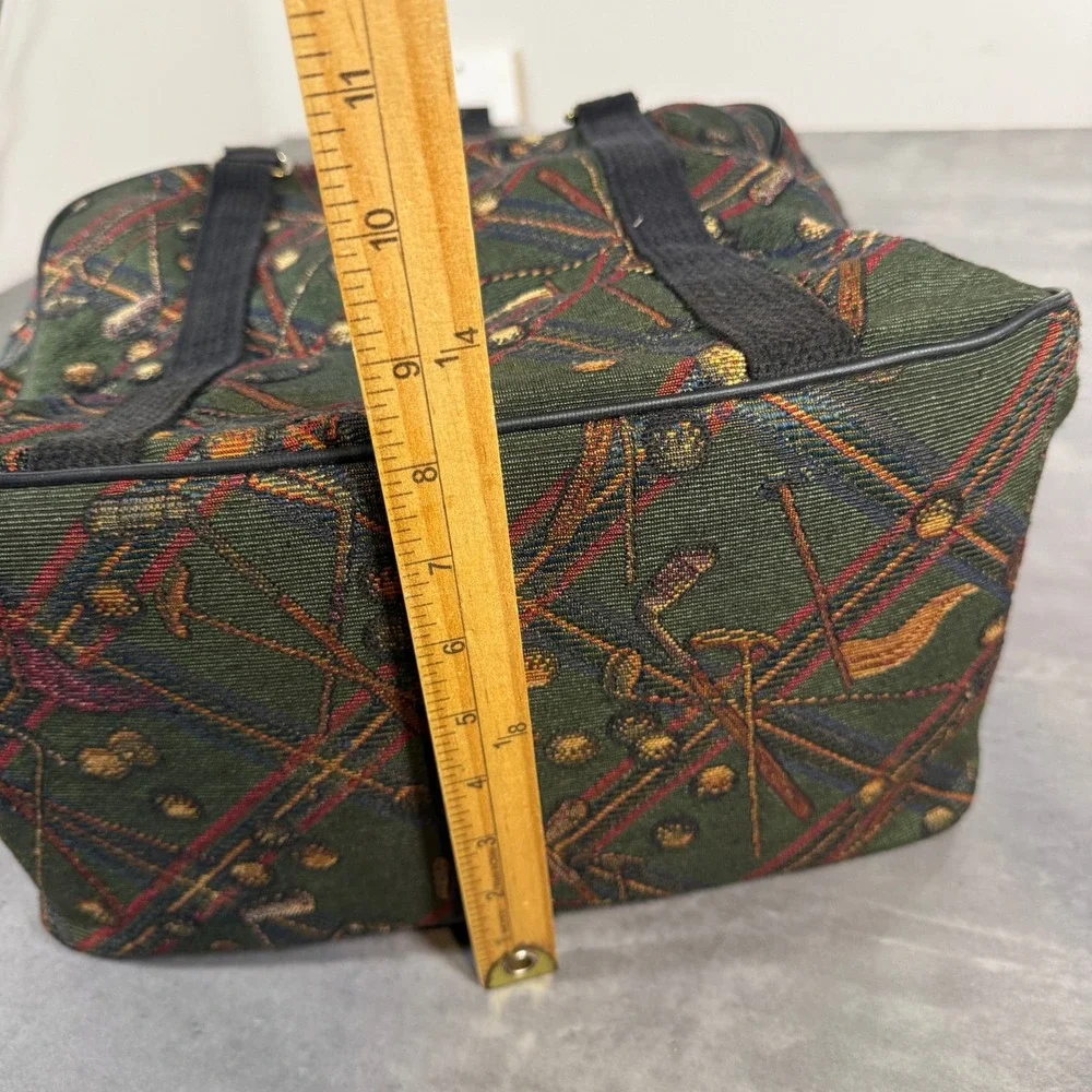 Vintage Golf Duffel Bag Men Large‎ Green Tapestry Bowling Weekend Travel Carryon